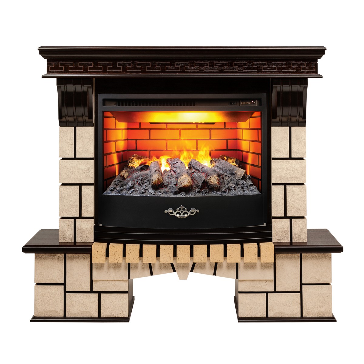 Электрокамин RealFlame Stone AO античный дуб c 3D Firestar 25,5