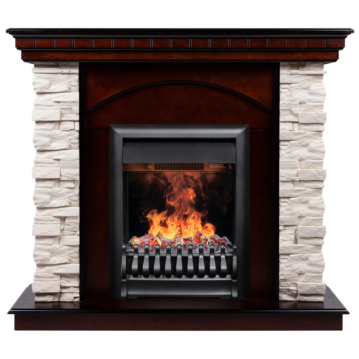 Электрокамин RealFlame Elford AO античный дуб с очагом 3D Oregan