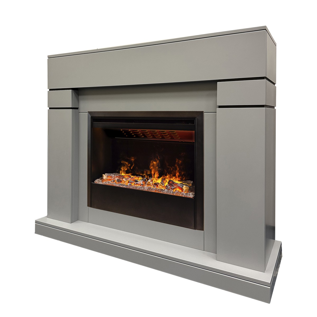 Электрокамин RealFlame Lindelse 26 GR серый, графит c очагом 3D Helios 26 SBG