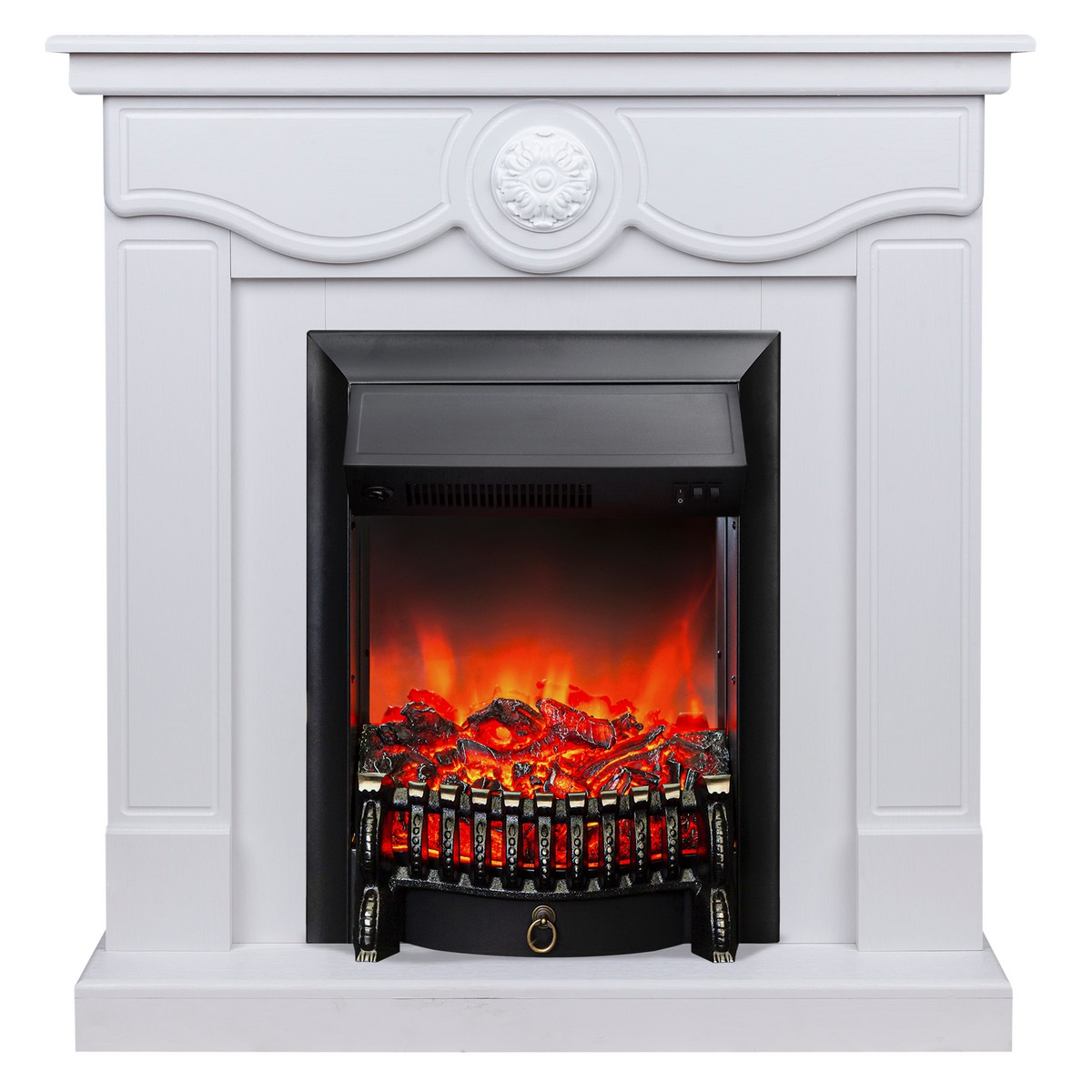 Электрокамин RealFlame Aurora WT айвори с очагом Fobos Lux Black