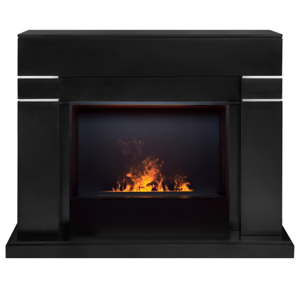 Электрокамин RealFlame Lindelse 26 BL черныйM черный с очагом 3D Cassette 630 Black Panel