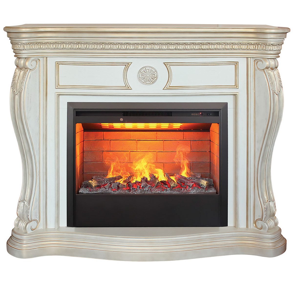 Электрокамин RealFlame Barcelona 33 WT с очагом 3D Helios 26