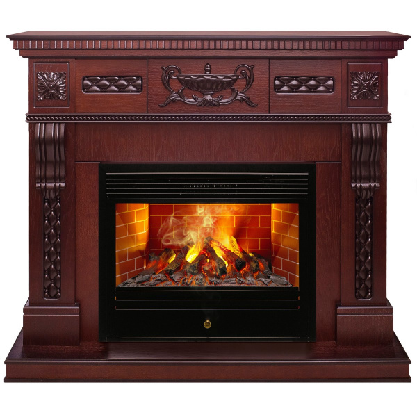 Электрокамин RealFlame Corsica Lux 25,5/26 AO античный дуб с очагом 3D Novara