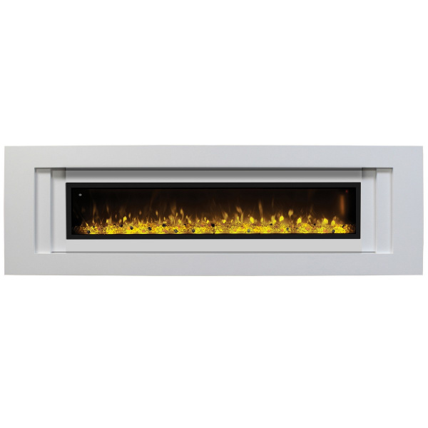 Электрокамин RealFlame Stockholm 60 WT белый с очагом Manhattan 1560
