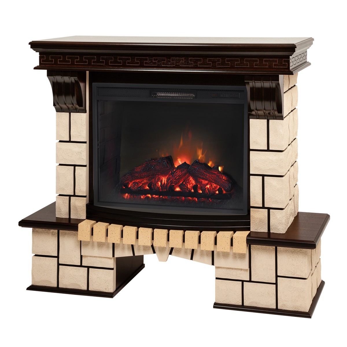 Электрокамин RealFlame Stone AO античный дуб античный дуб с очагом Sparta 25,5 LED