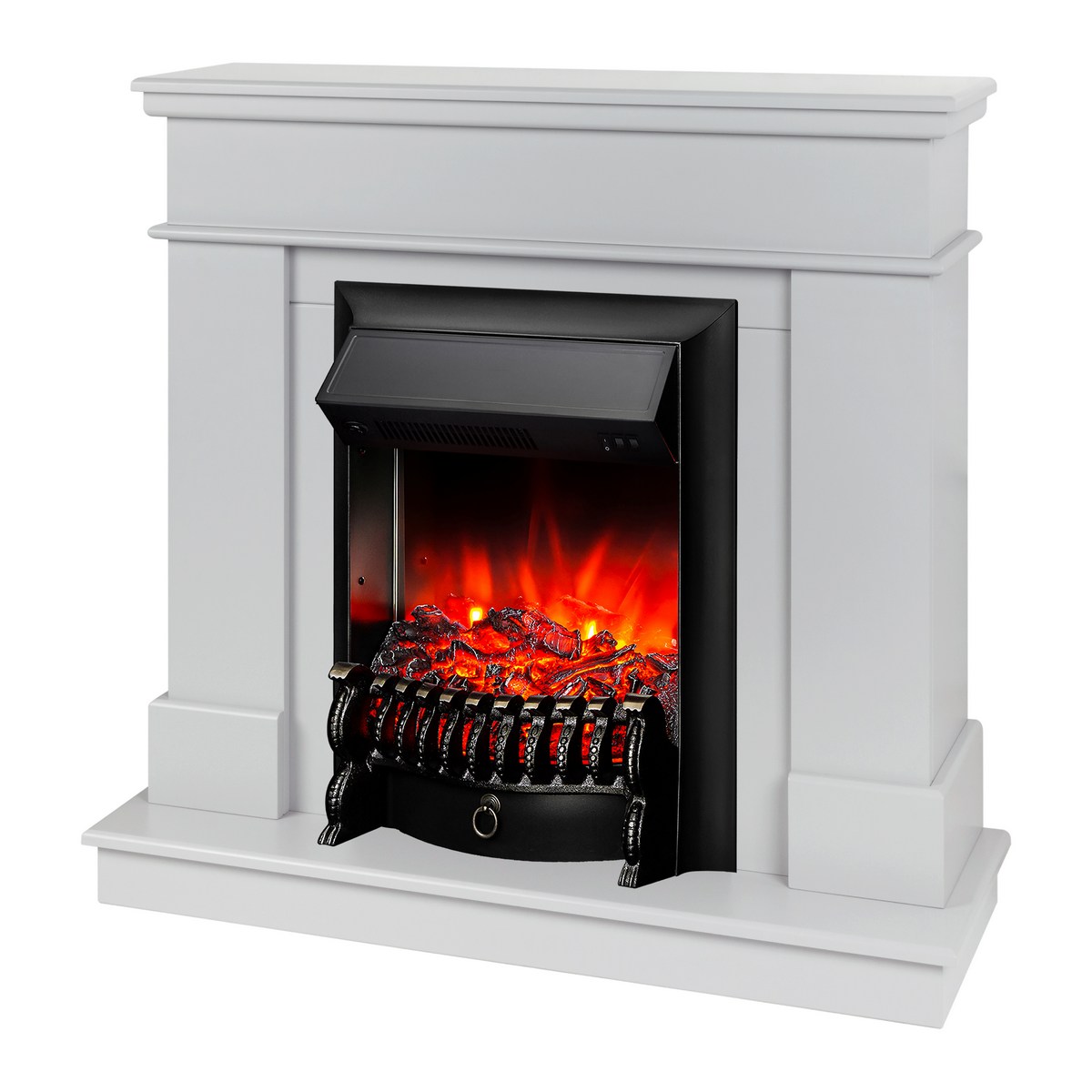 Электрокамин RealFlame Selena STD GR платиновый с очагом Fobos Lux Black