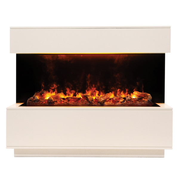 Электрокамин RealFlame Modern CST1000 WT белый дуб с очагом 3D Cassette 1000