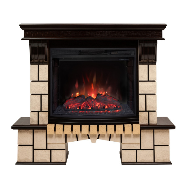 Электрокамин RealFlame Stone AO античный дуб античный дуб с очагом Evrika 25,5 LED