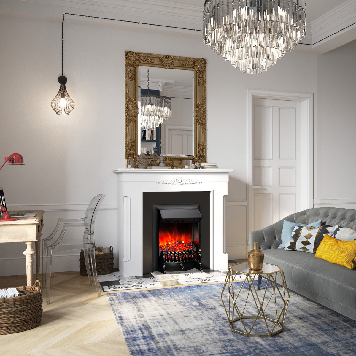 Электроочаг RealFlame Fobos Lux Black