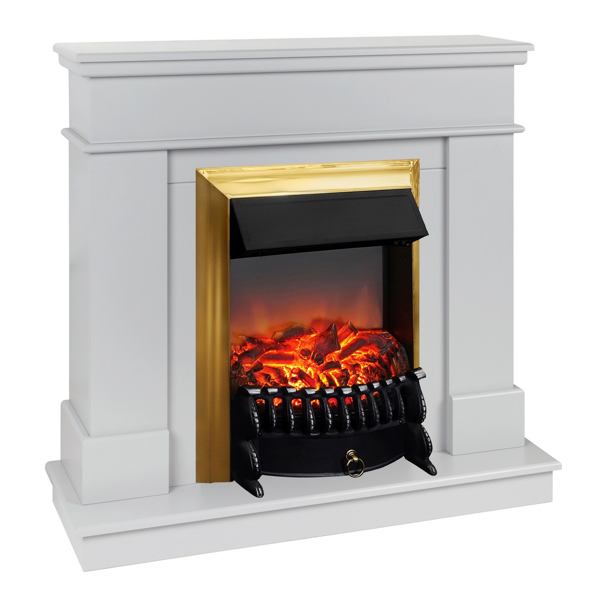 Электрокамин RealFlame Selena GR с очагом Fobos Lux Brass