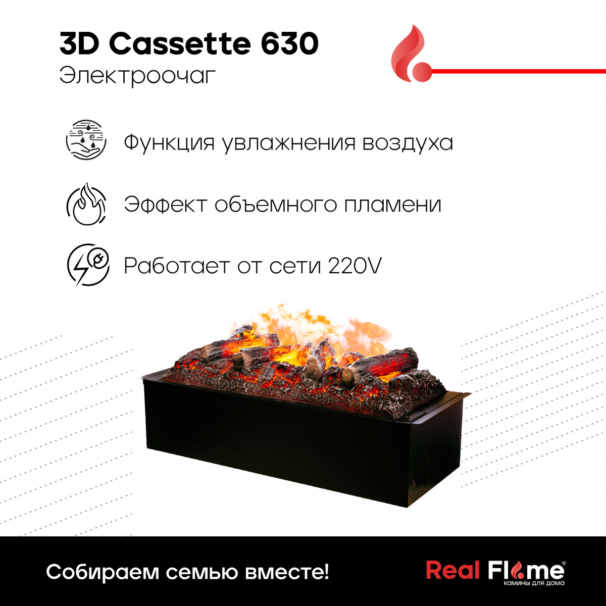 Электроочаг CASSETTE-S 630