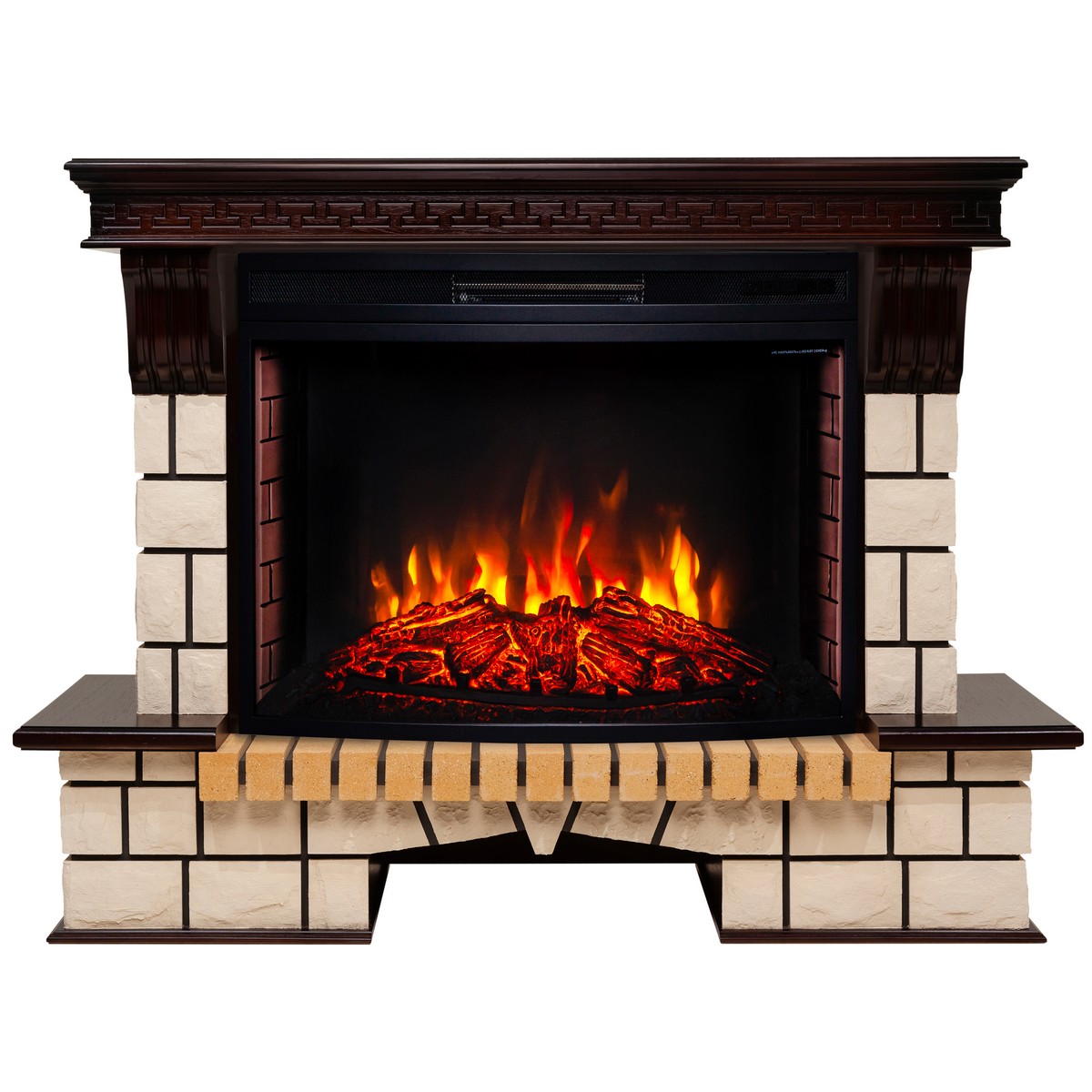 Электрокамин RealFlame Stone 33 AO античный дуб с очагом Firespace 33 S IR