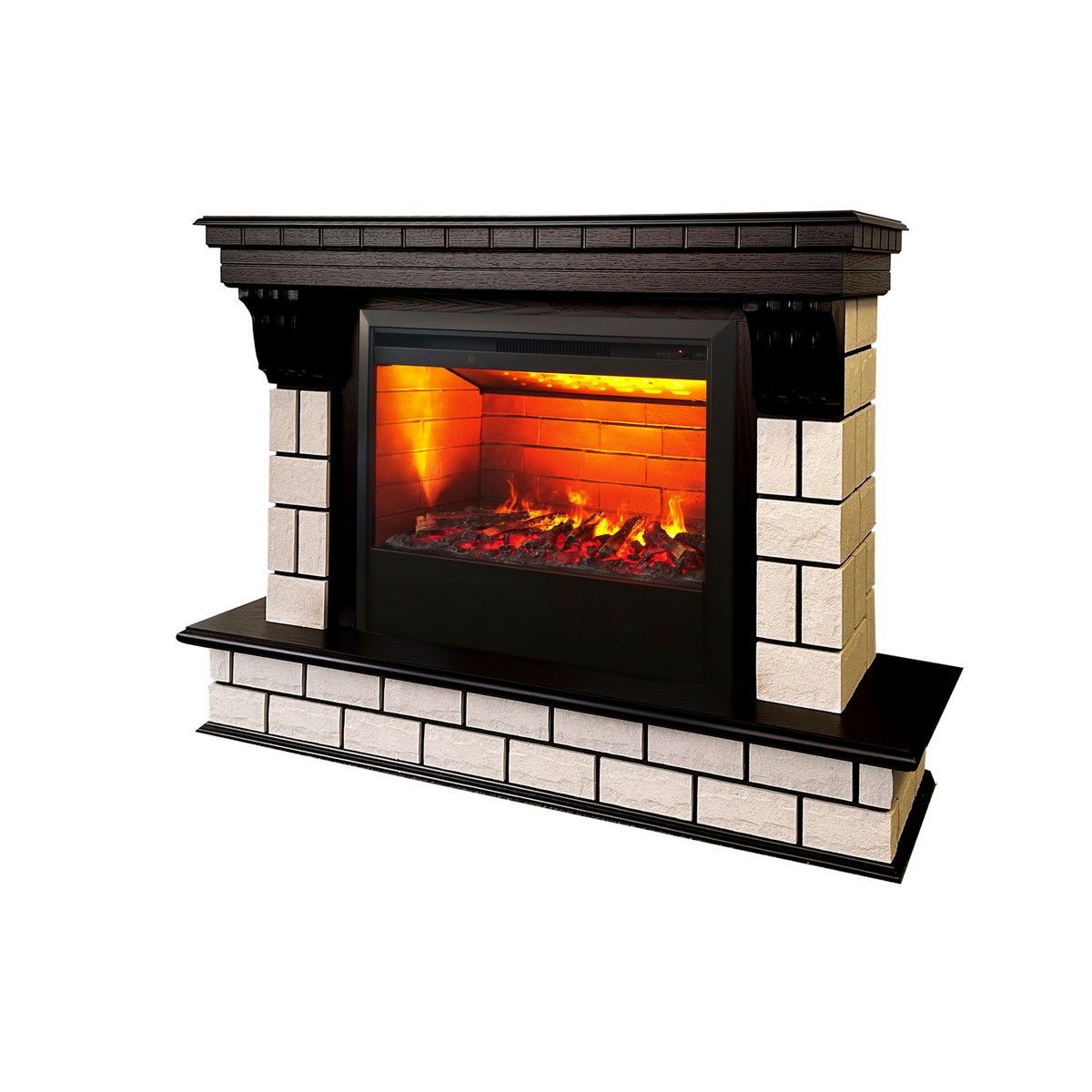 Электрокамин RealFlame Castle 26 AO античный дуб с очагом 3D Helios 26