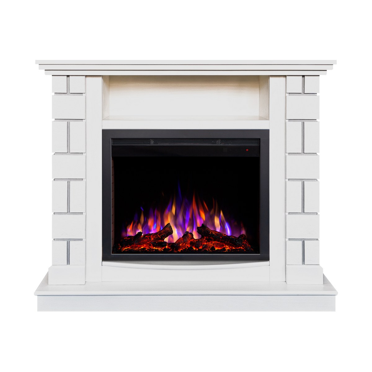 Электрокамин RealFlame Edward WT молочный с очагом Saphir 25,5