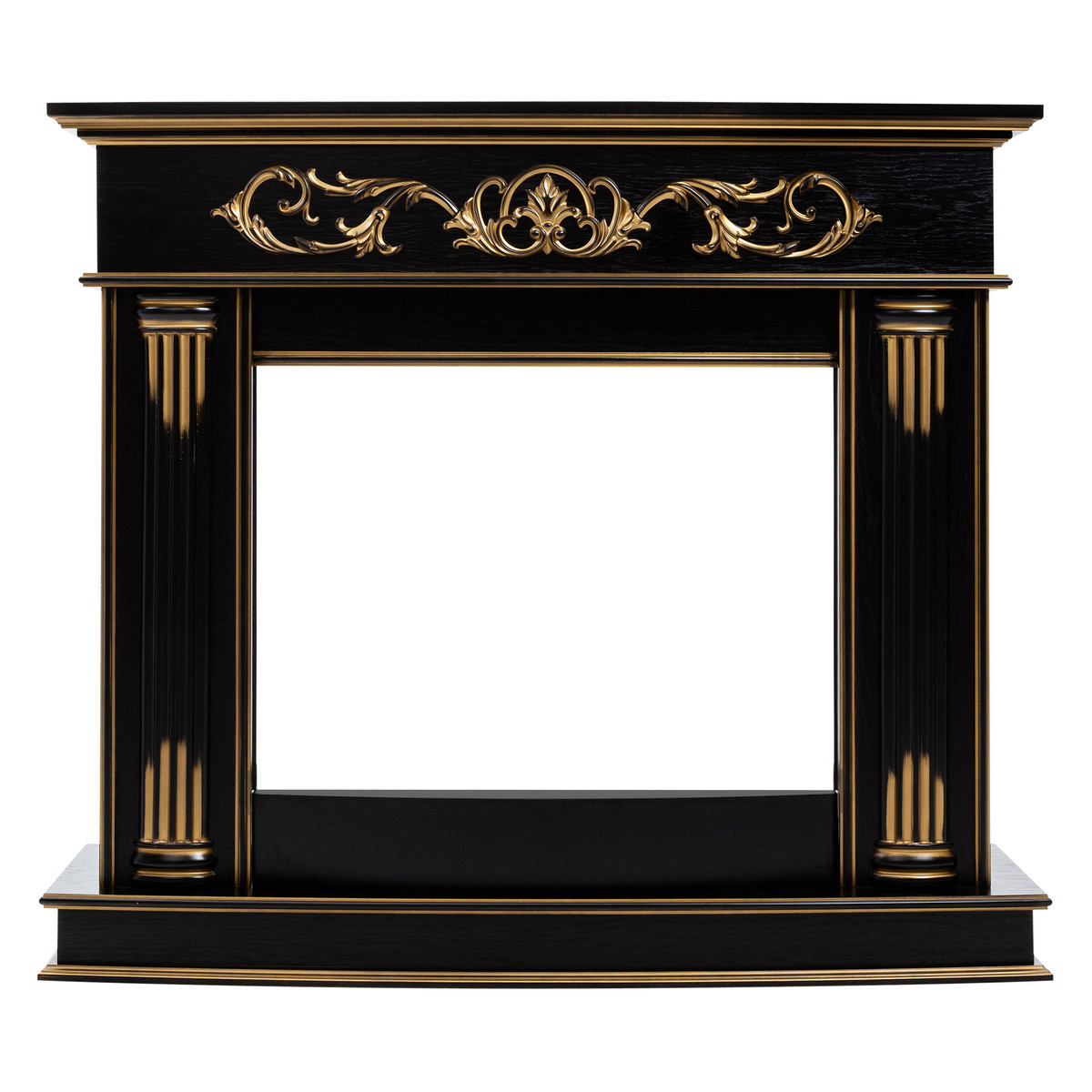 Портал каминный из МДФ RealFlame Milano, тёмный орех с патиной