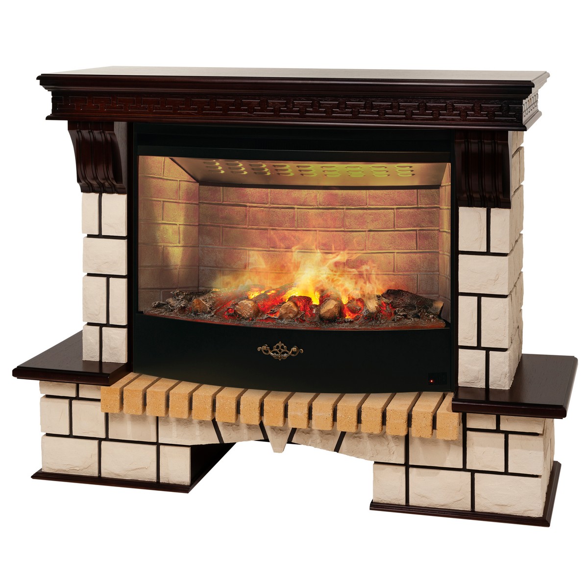 Электрокамин RealFlame Stone 33 AO античный дуб с очагом 3D Firestar 33
