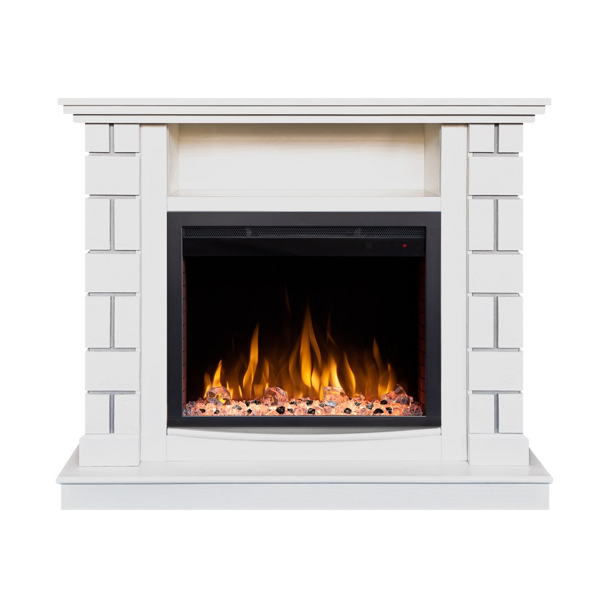 Электрокамин RealFlame Edward WT молочный с очагом Saphir 25,5
