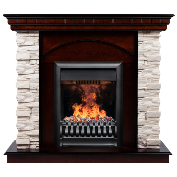 Электрокамин RealFlame Elford AO античный дуб с очагом 3D Oregan