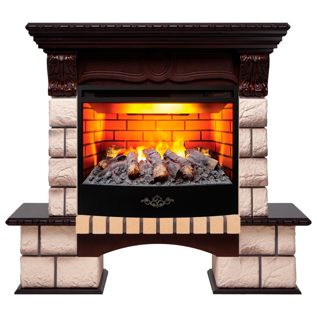 Электрокамин RealFlame Bolero 25,5 NT орех с очагом Firestar 25,5