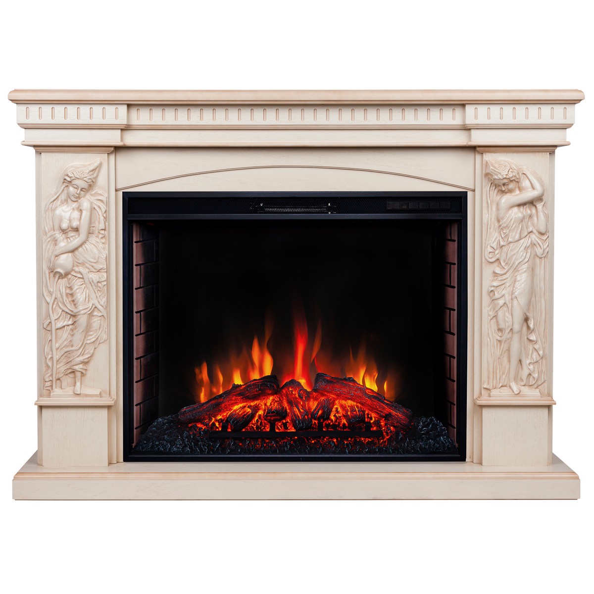 Электрокамин RealFlame Diva 33 WT белый дуб с бронзовой патиной с очагом Epsilon 33