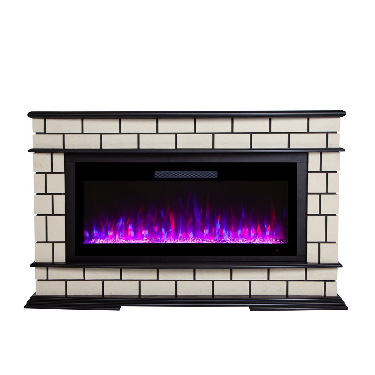 Электрокамин RealFlame Fiero 42 AO античный дуб c Diamond 42, с муляжом дров и кристаллами
