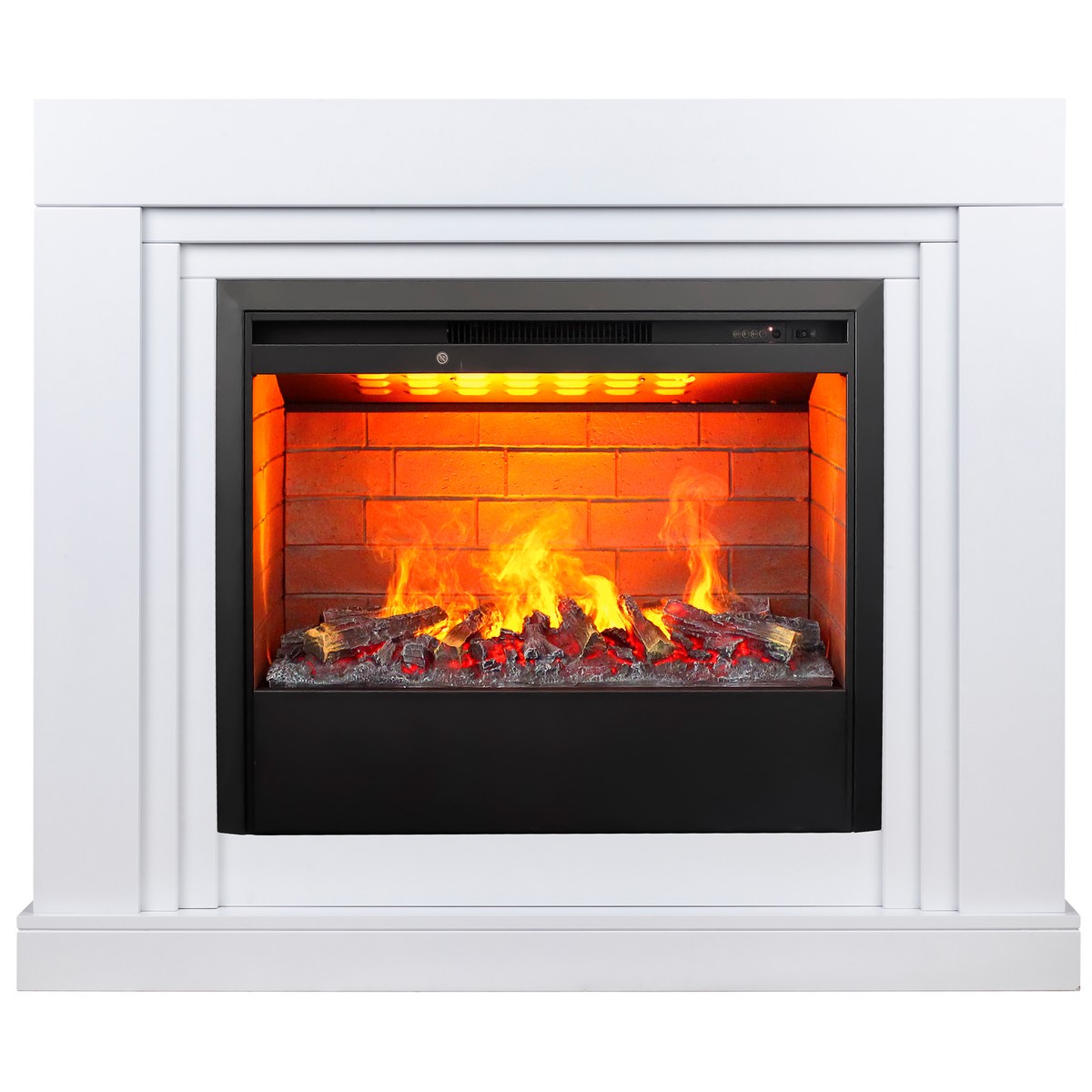 Электрокамин RealFlame Stanley 26 WT белый с очагом 3D Helios 26