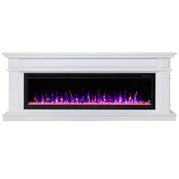 Электрокамин RealFlame Islandia 60 WT белый с очагом Saphir 60
