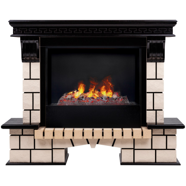 Электрокамин RealFlame Stone 26 AO античный дуб с очагом 3D Cassette 630
