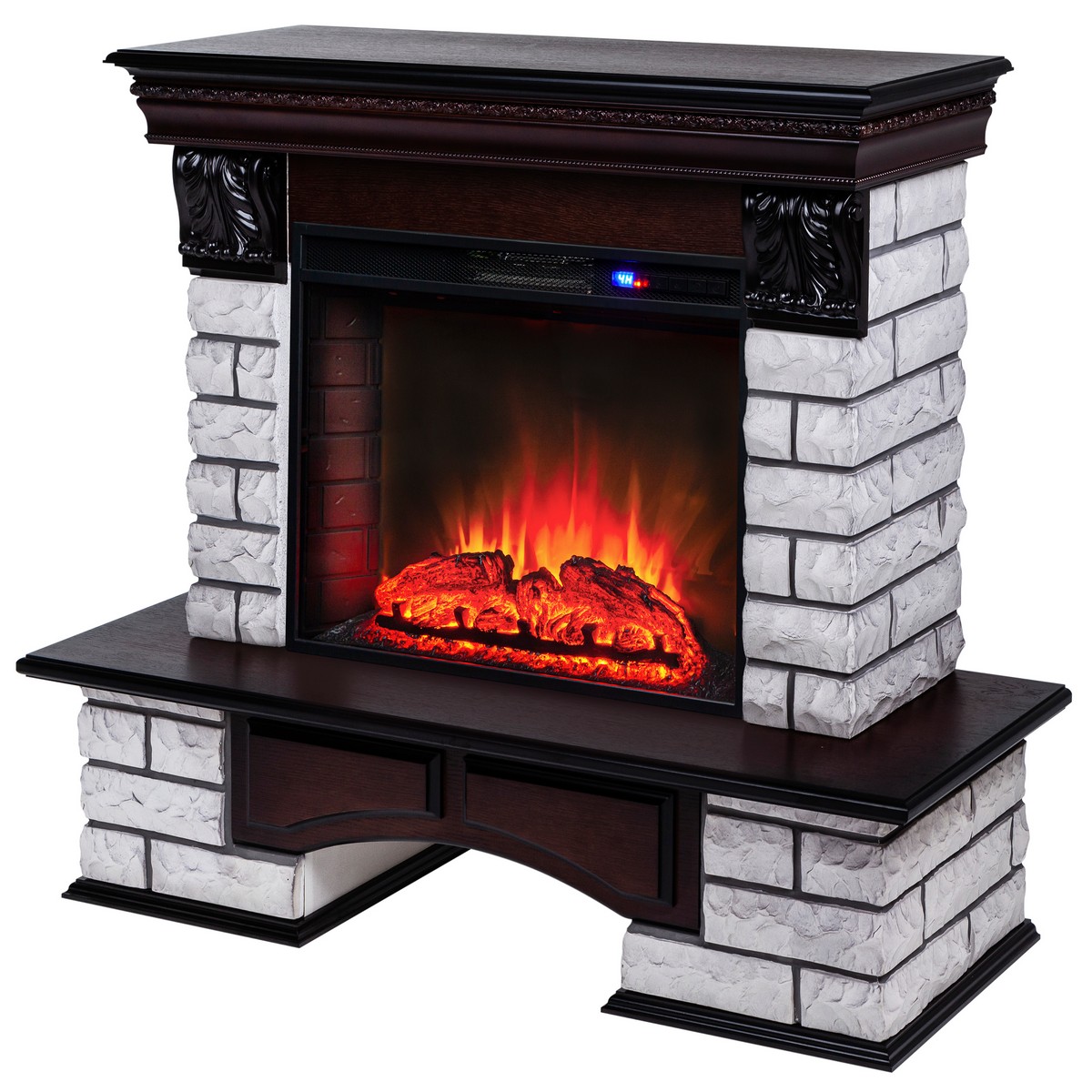 Электрокамин RealFlame Country Lux Rock AO античный дуб с очагом Sparta 25,5 LED