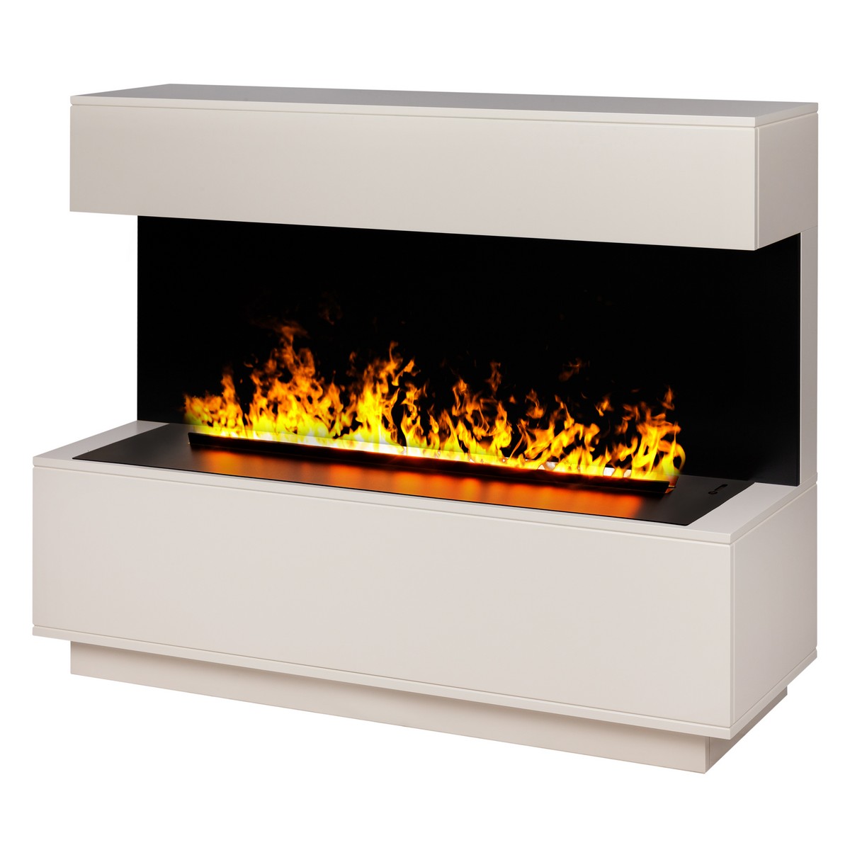 Электрокамин RealFlame Modern CST1000 WT белый дуб с очагом 3D Cassette 1000 Black Panel