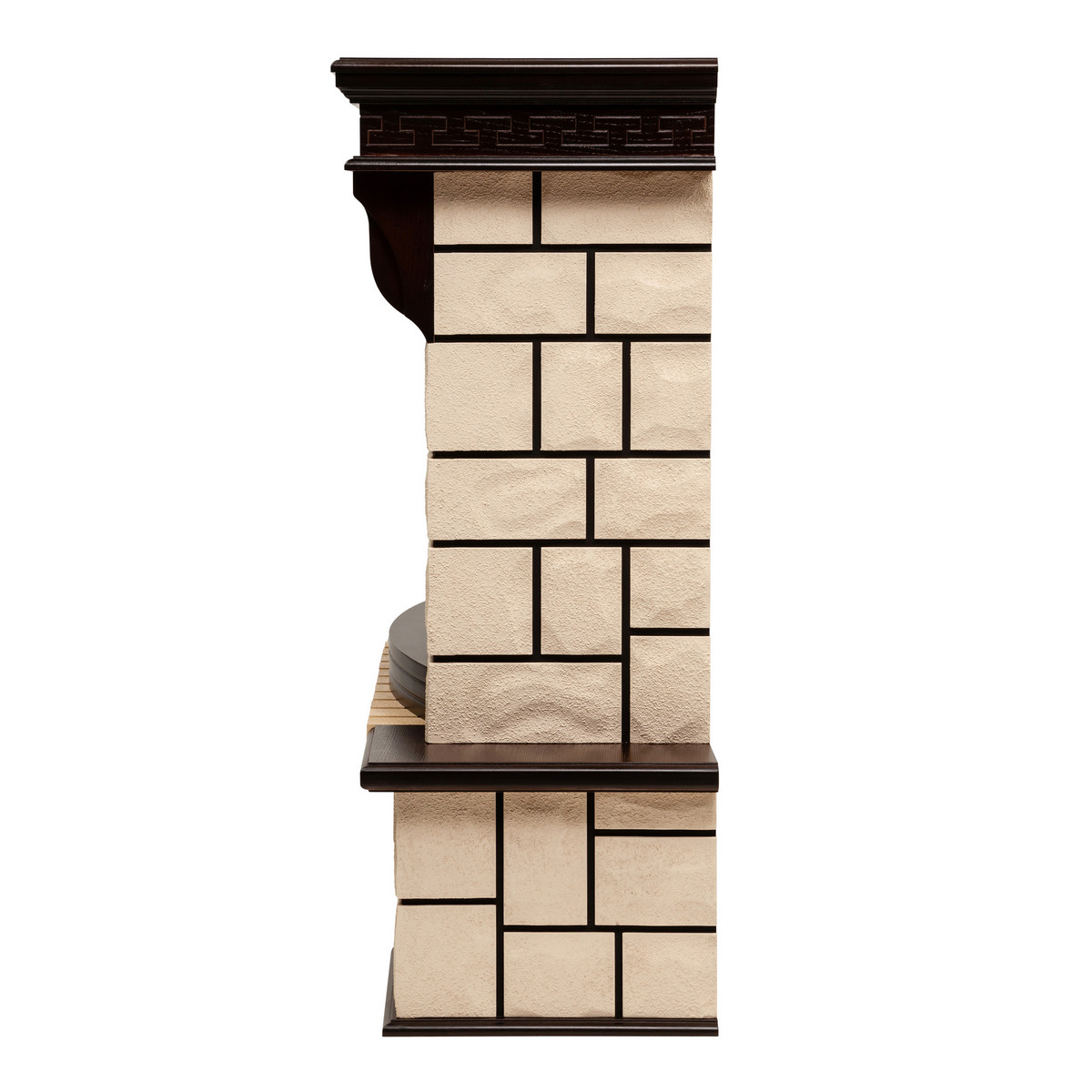 Портал каминный из МДФ RealFlame Stone 25/25,5 AO античный дуб, МДФ