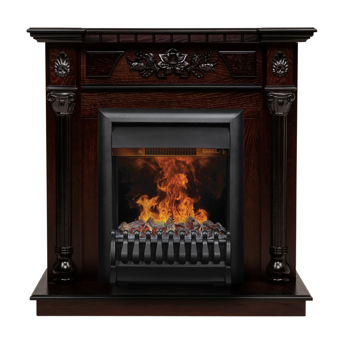Электрокамин RealFlame Dacota AO античный дуб с очагом 3D Oregan