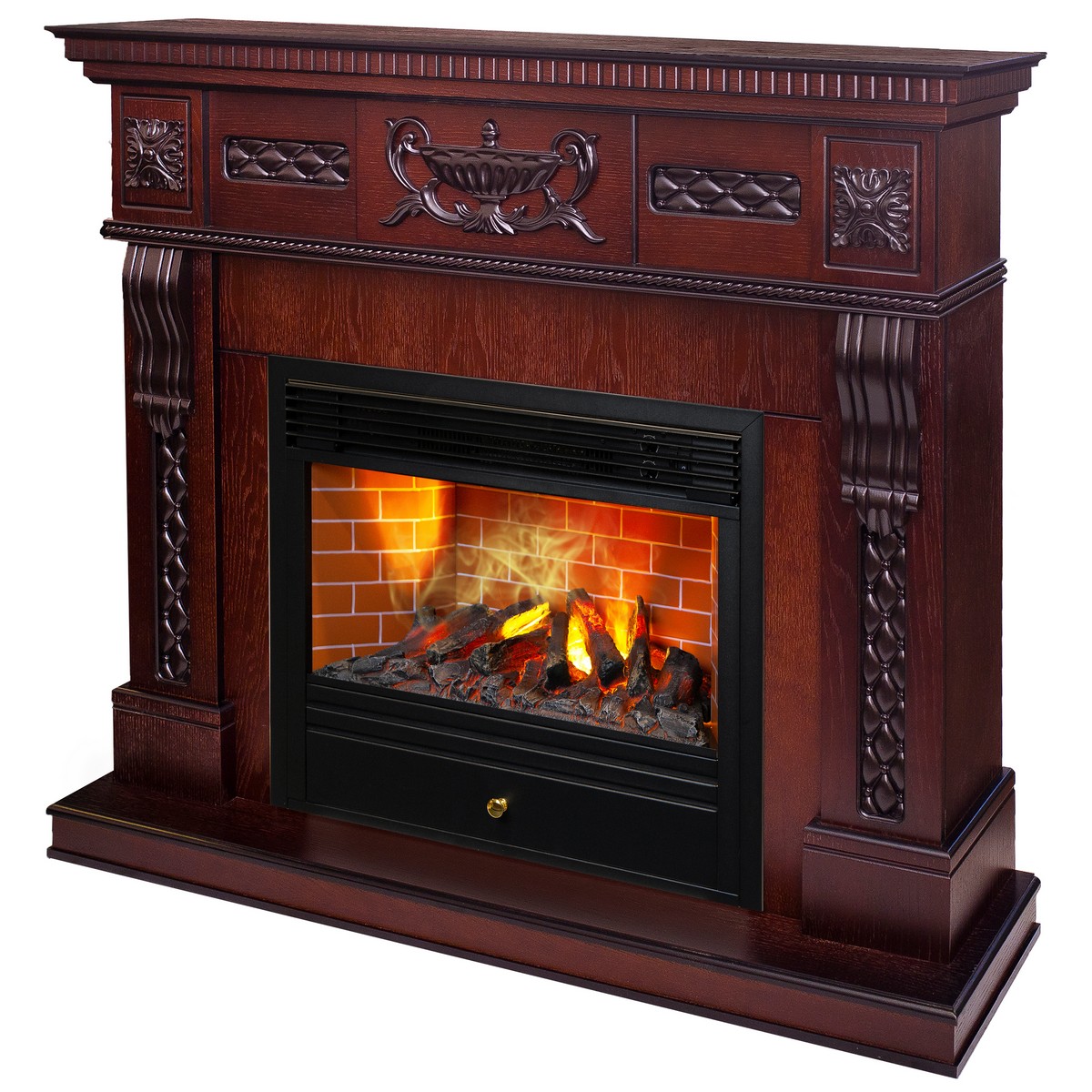 Электрокамин RealFlame Corsica Lux 25,5/26 AO античный дуб с очагом 3D Novara