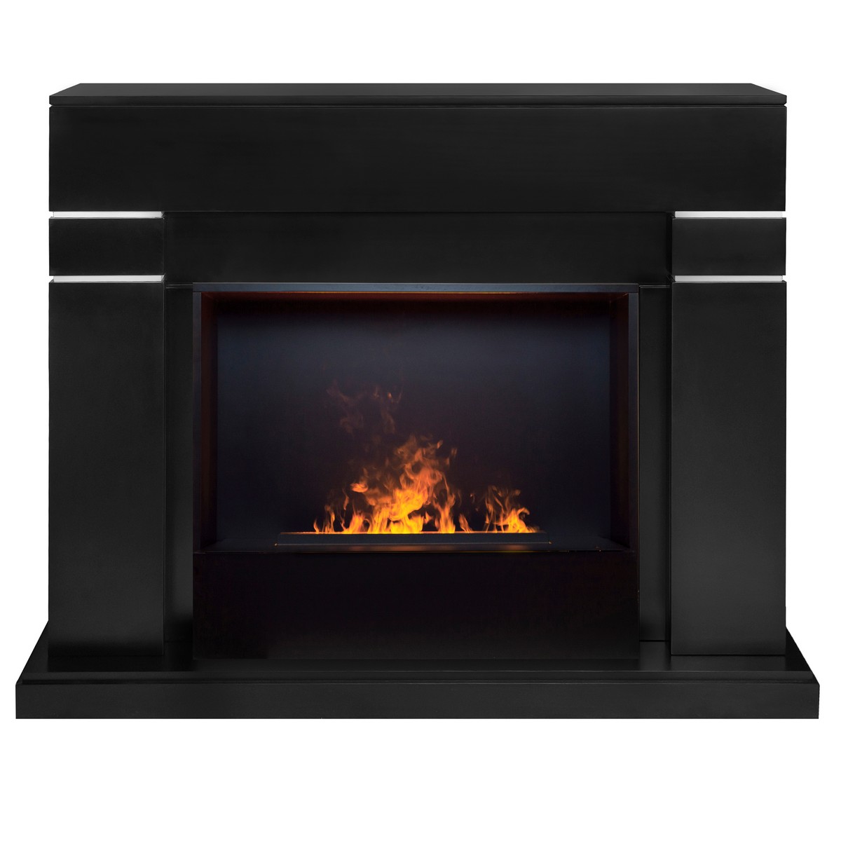 Электрокамин RealFlame Lindelse 26 BL черныйM черный с очагом 3D Cassette 630 Black Panel