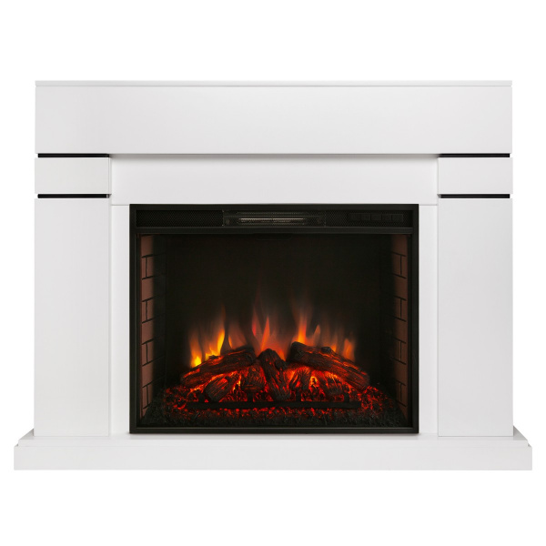Электрокамин RealFlame Lindelse 26 WT белый с очагом Epsilon 26 S IR