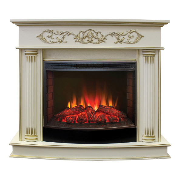 Электрокамин RealFlame Milano WT с очагом Evrika 25,5 LED