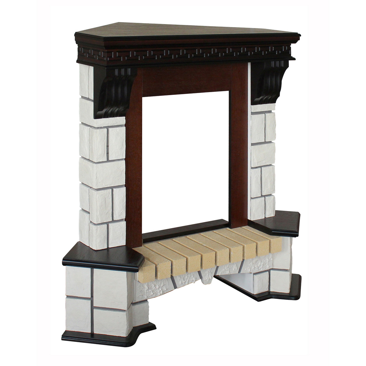 Портал каминный из МДФ угловой RealFlame Stone под очаги (Majestic, Fobos, Eugene, 3D Olympic)