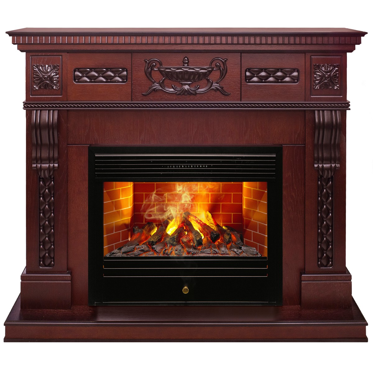 Электрокамин RealFlame Corsica Lux 25,5/26 AO античный дуб с очагом 3D Novara