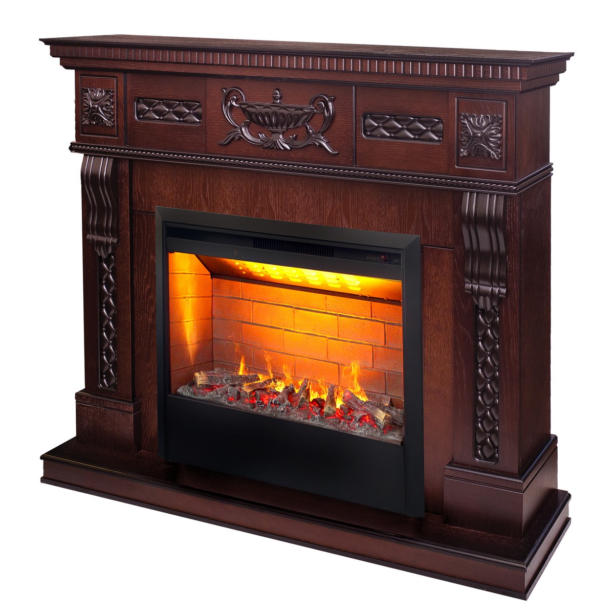Электрокамин RealFlame Corsica Lux 25,5/26 AO античный дуб с очагом 3D Helios 26