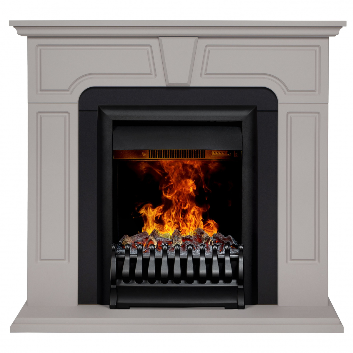 Электрокамин RealFlame Theodor Theodor BG латте с очагом Oregan 3D
