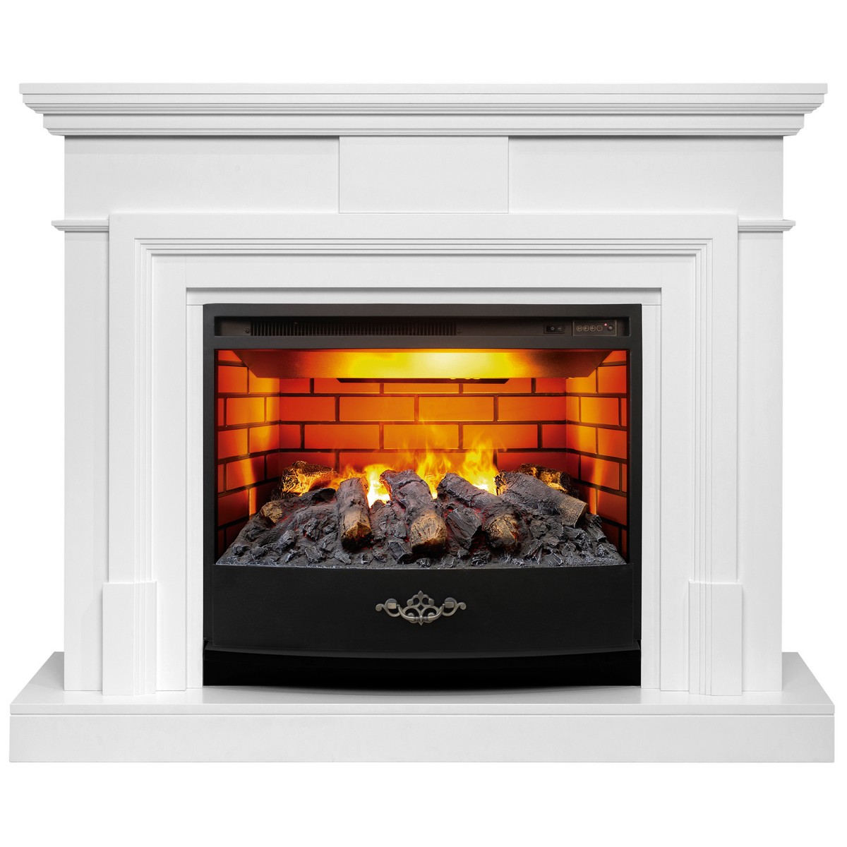 Электрокамин RealFlame Marco 25,5/26 WT белый с очагом 3D Firestar 25,5