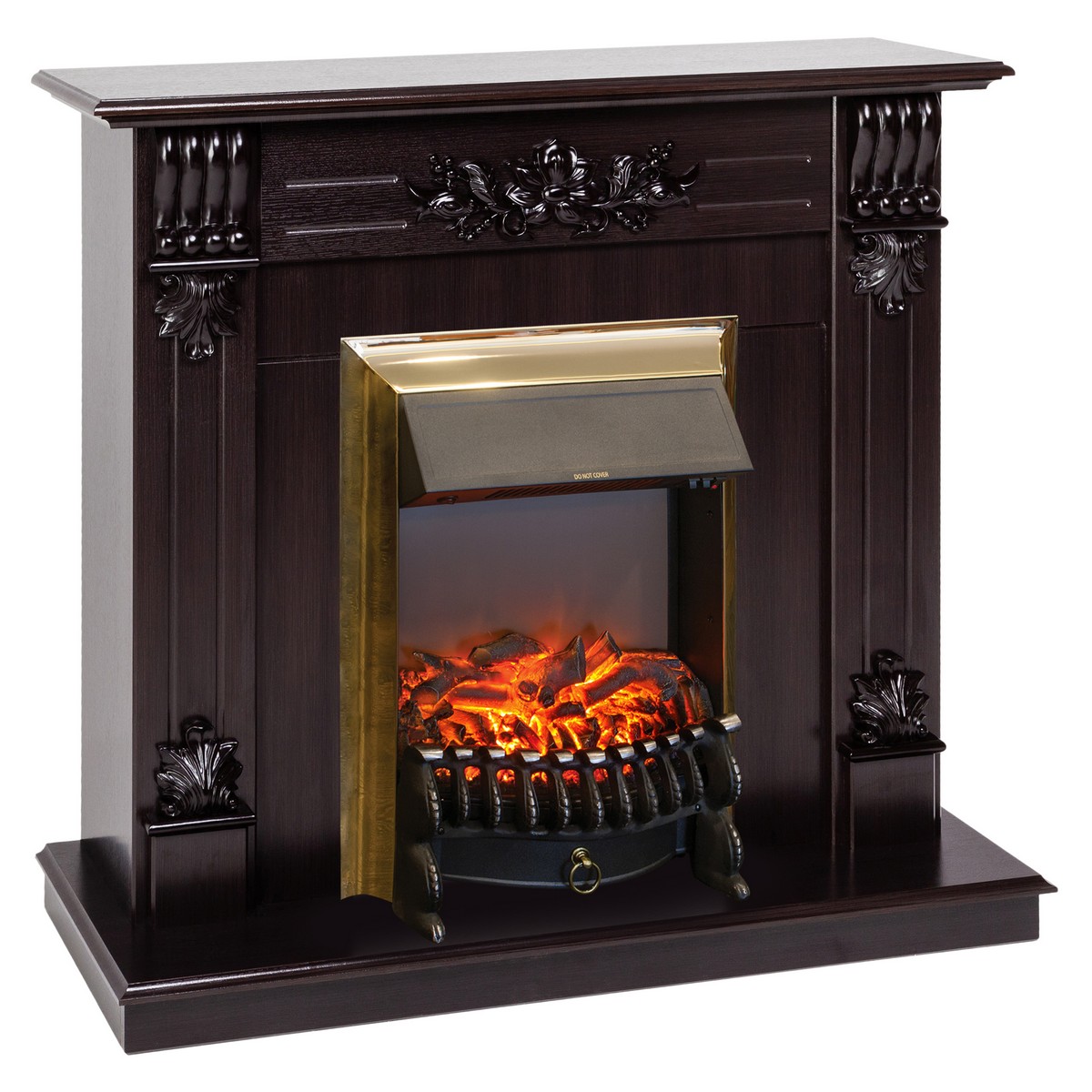 Электрокамин RealFlame Ottawa DN венге премиум с очагом Fobos Lux Brass