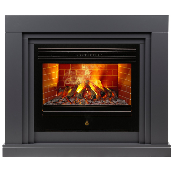Электрокамин RealFlame Stanley 26 GR серый с очагом 3D Novara