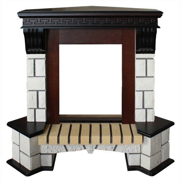 Портал каминный из МДФ угловой RealFlame Stone под очаги (Majestic, Fobos, Eugene, 3D Olympic)
