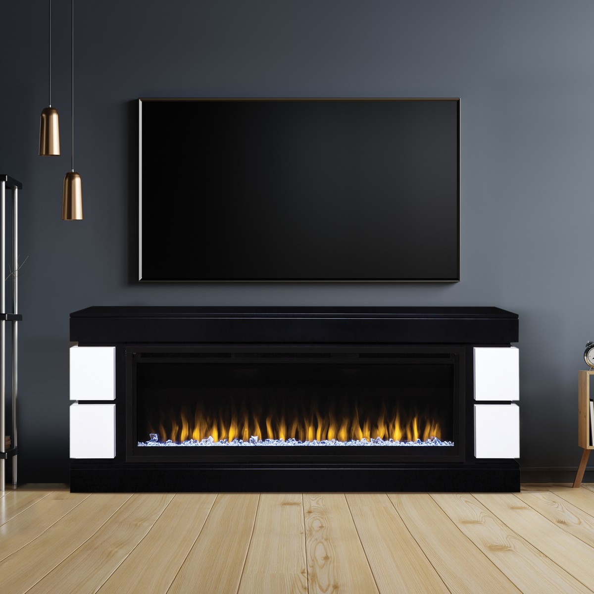 Электрокамин RealFlame Denver 50 BLM черный с очагом Saphir 50