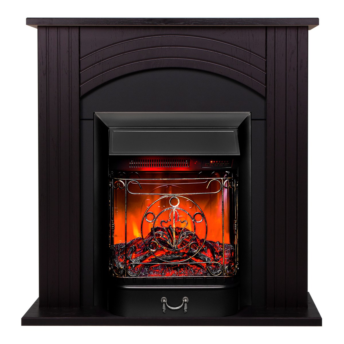 Электрокамин RealFlame Hanna DN орех с очагом Majestic Lux Black RC