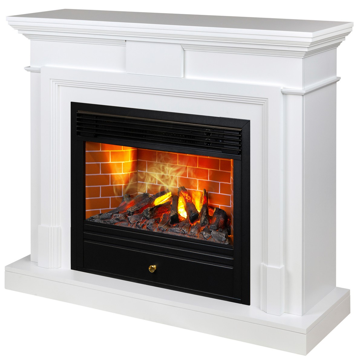 Электрокамин RealFlame Marco 25,5/26 WT белый с очагом 3D Novara