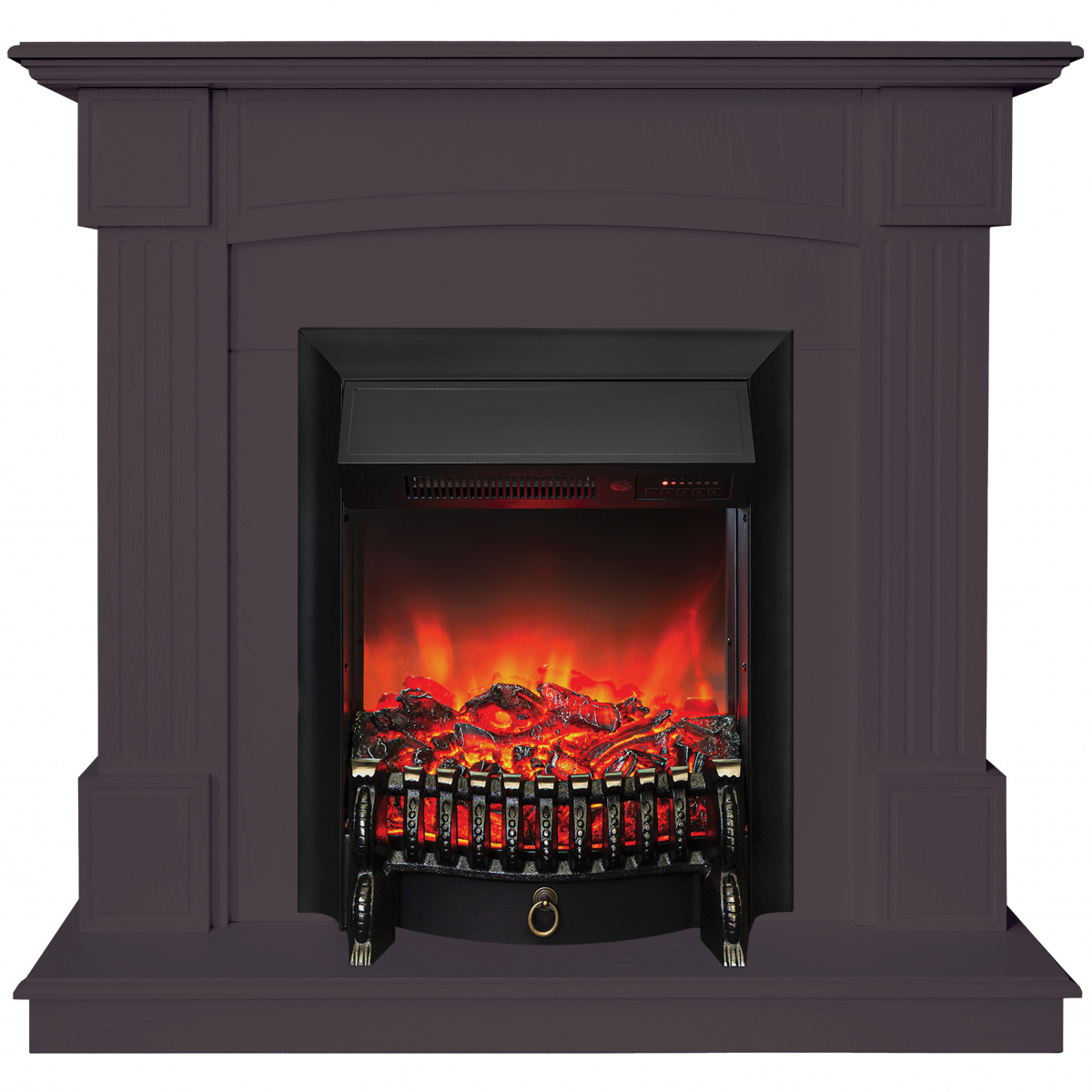 Электрокамин RealFlame Andrea STD GR цвет мрамор серый с очагом Fobos Lux Black RC