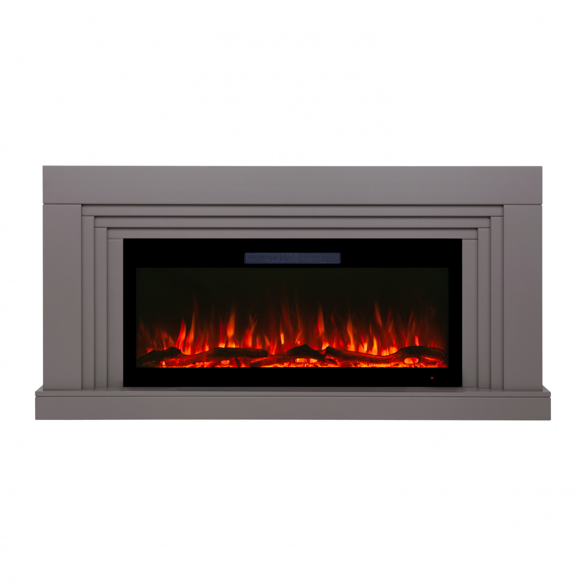 Электрокамин RealFlame Stanley 42 BG мокко с очагом Diamond 42, с муляжом дров и кристаллами